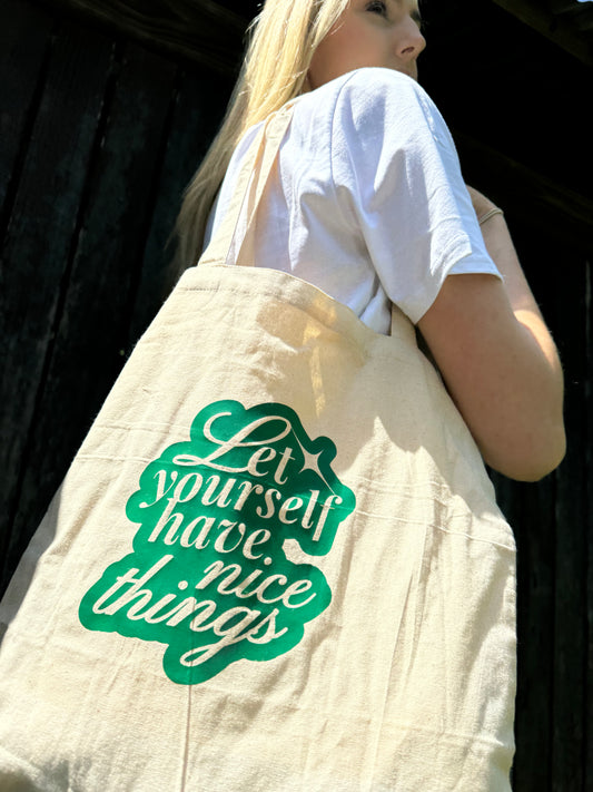 NEW Nice Things Tote Bag GREEN