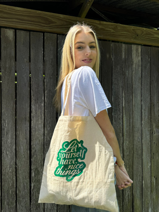 NEW Nice Things Tote Bag GREEN